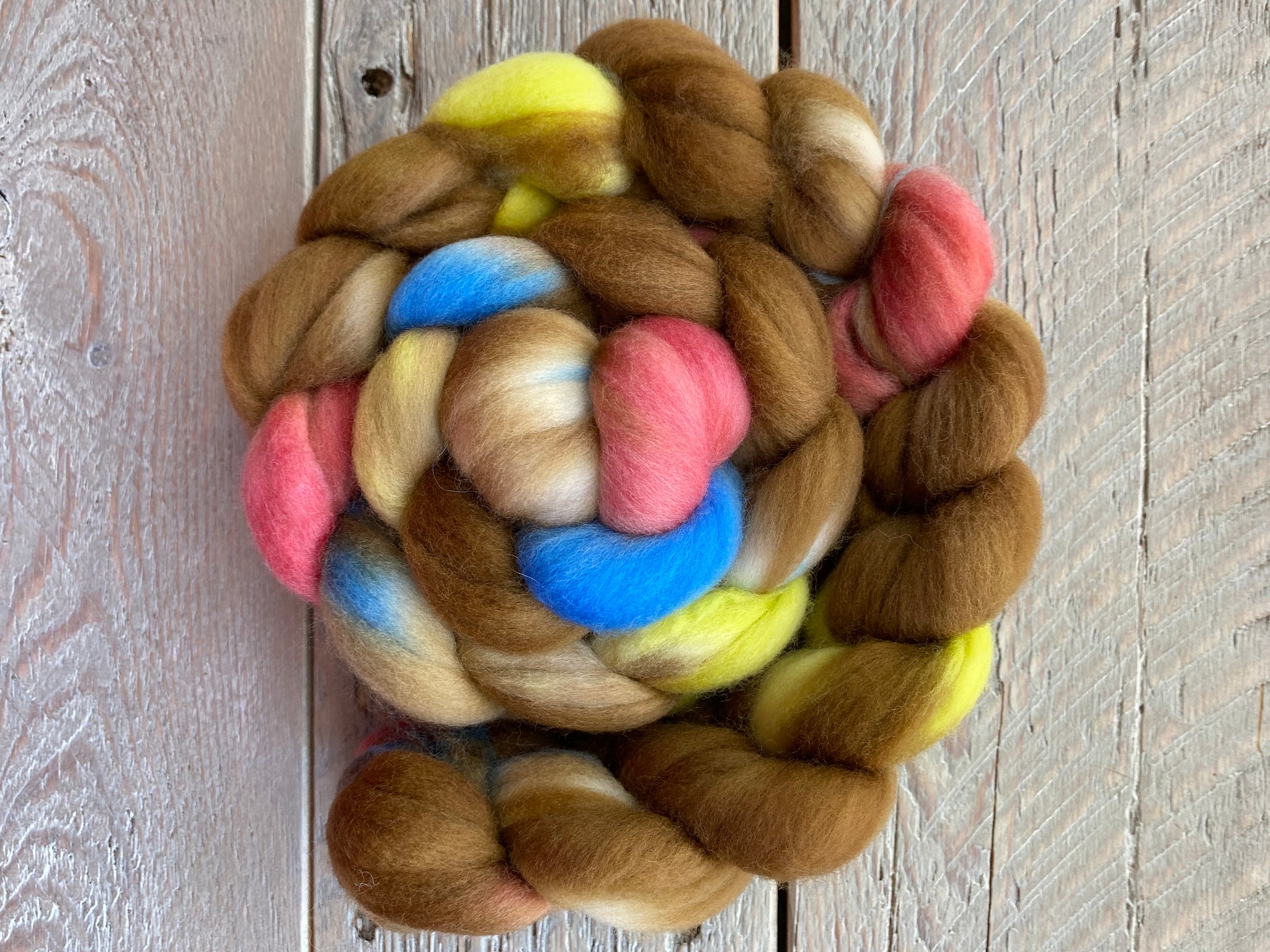 Tweed dyed Merino Wool Roving