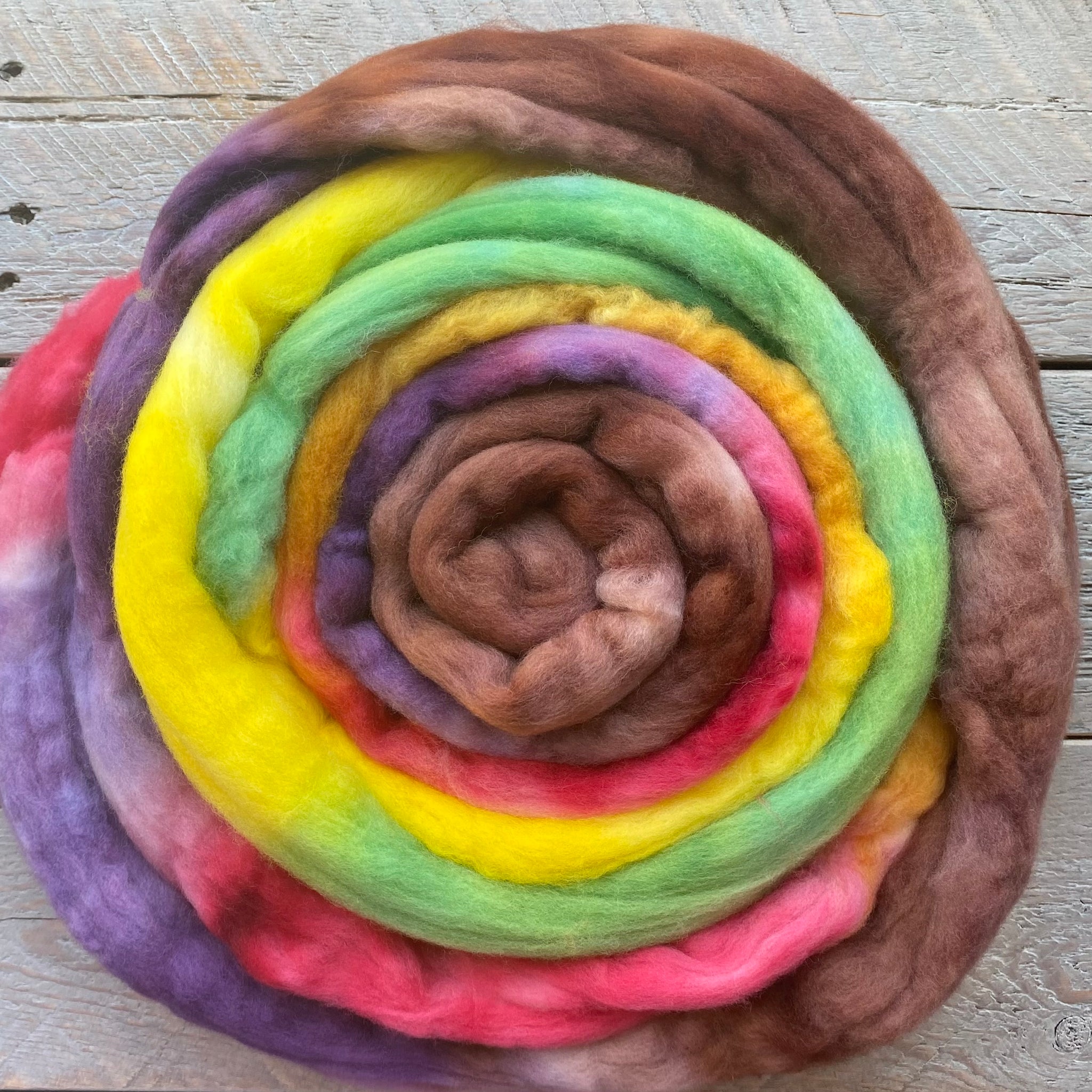 Autumnal dyed Merino Wool Roving