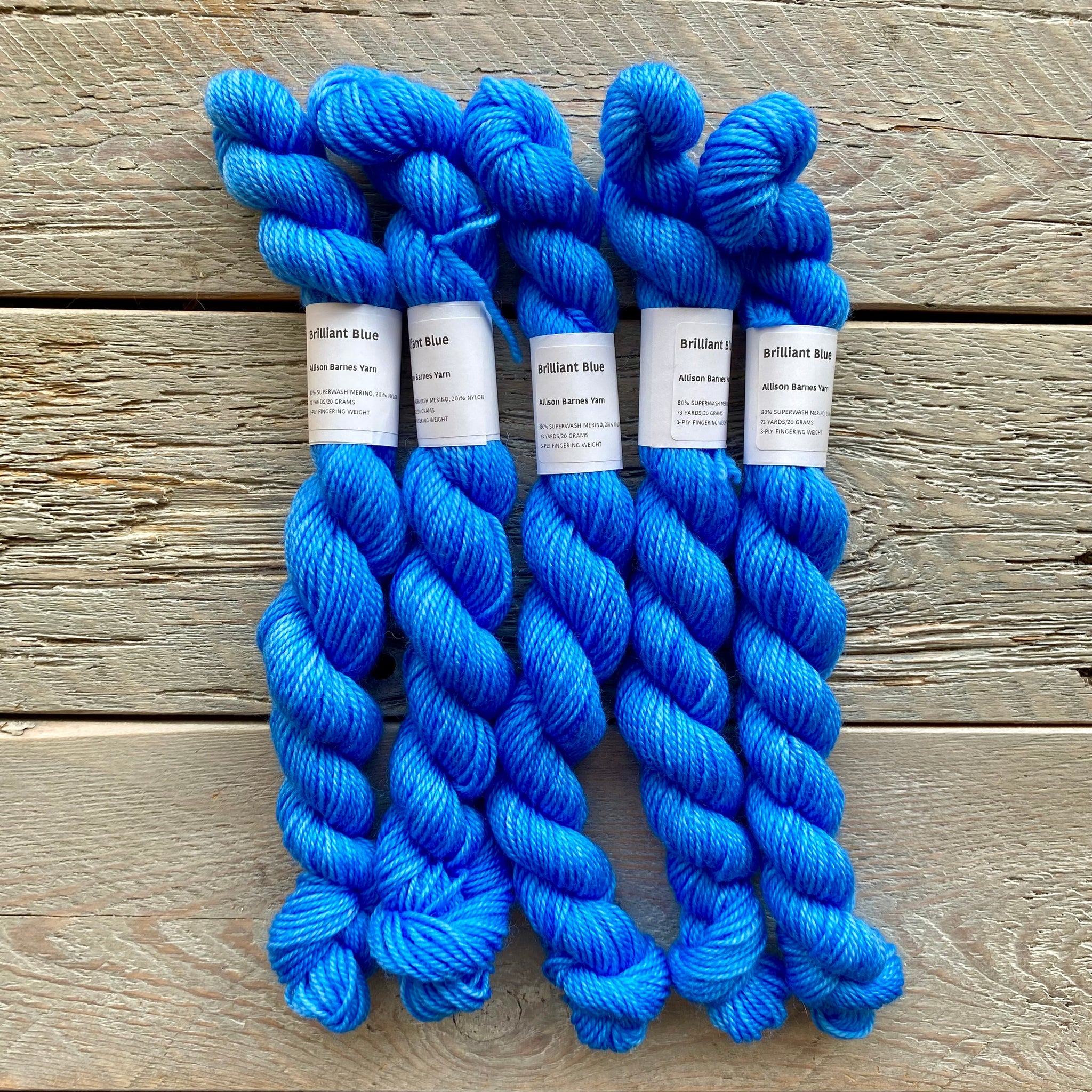 Brilliant Blue 20 gram mini skein