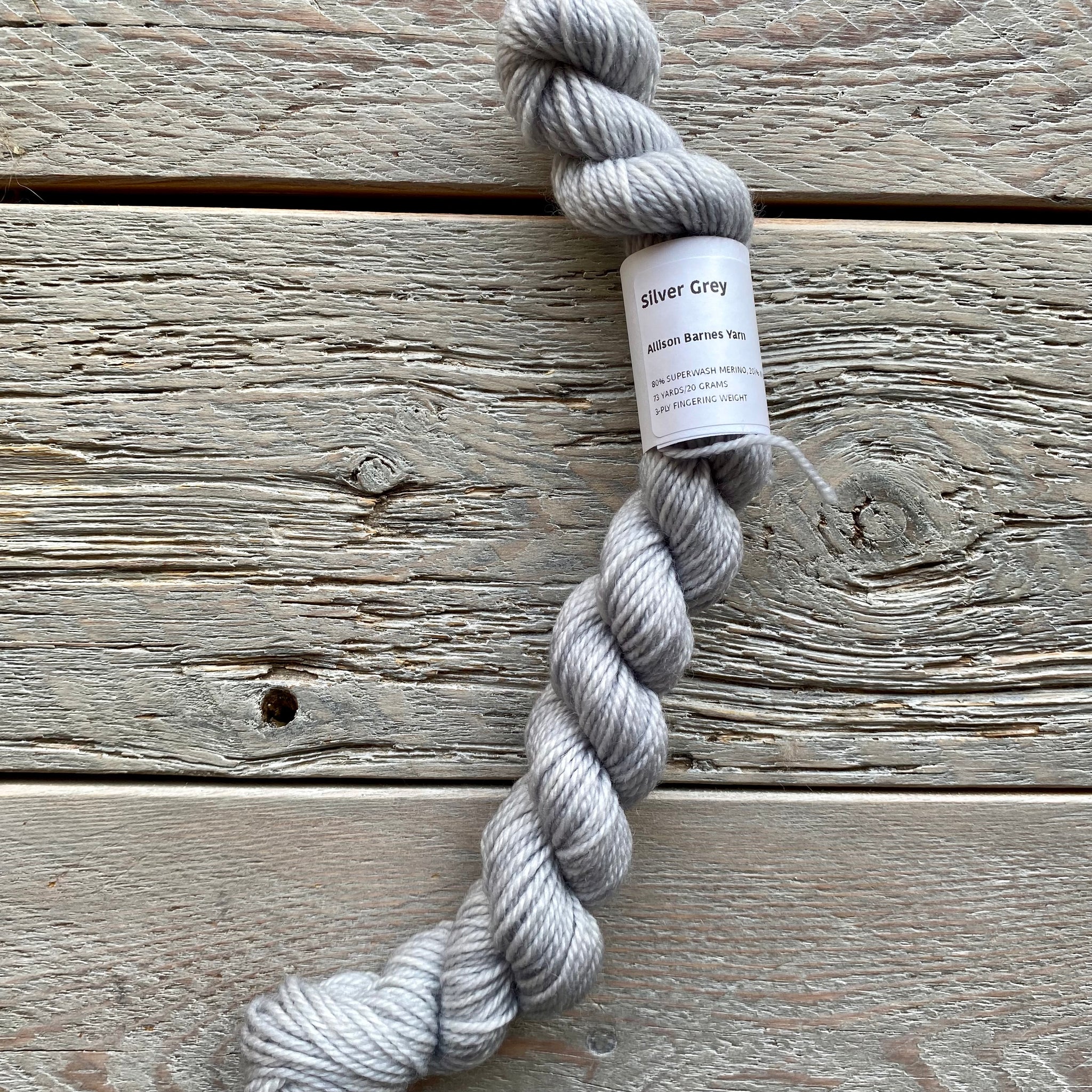 Pale Silver 20 gram mini skein