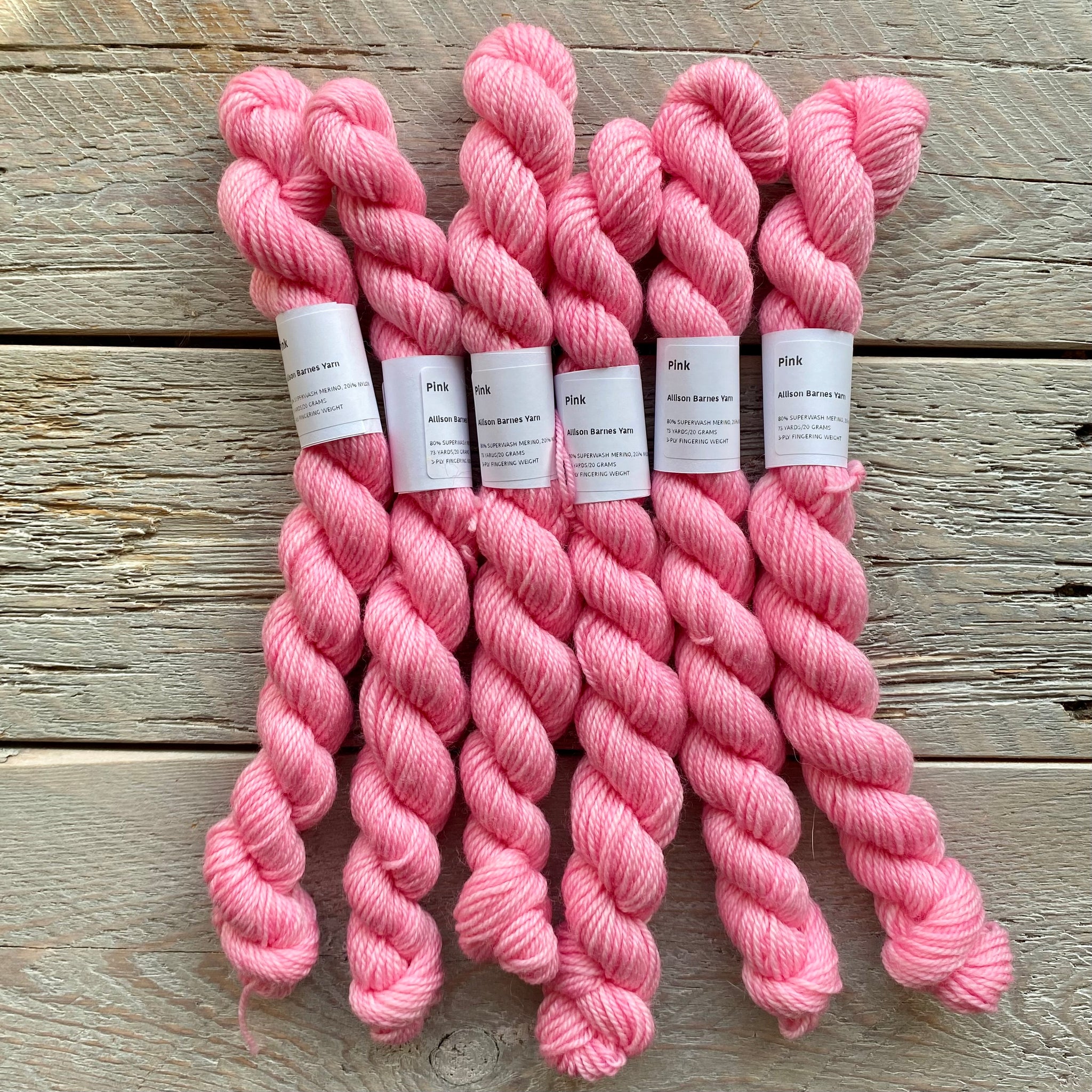 Pink 20 gram mini skein