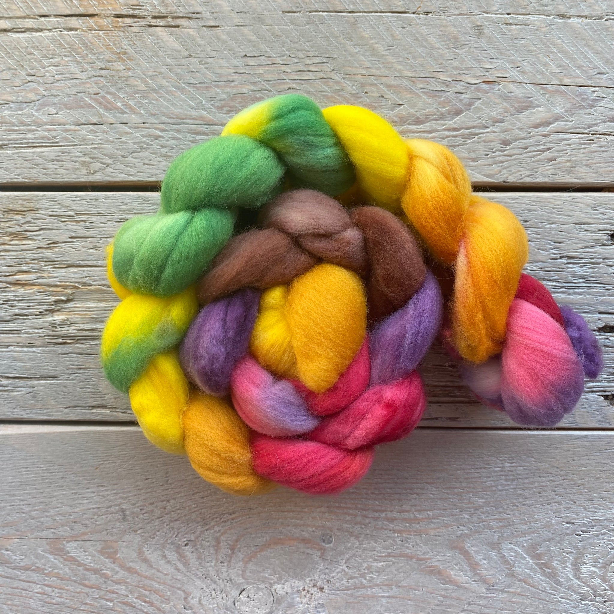 Autumnal dyed Merino Wool Roving