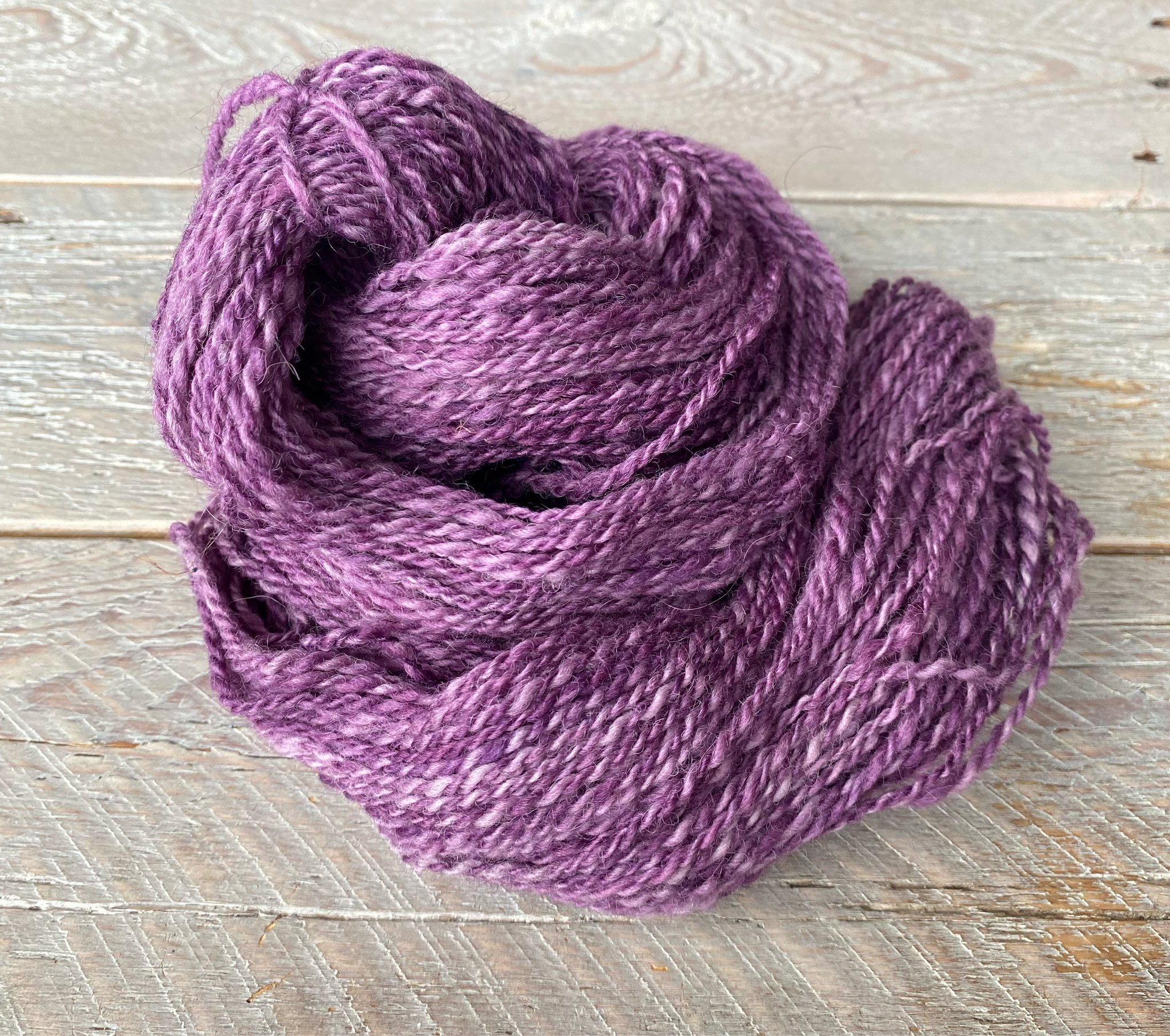 Handspun 100% Finn Sheep Purple