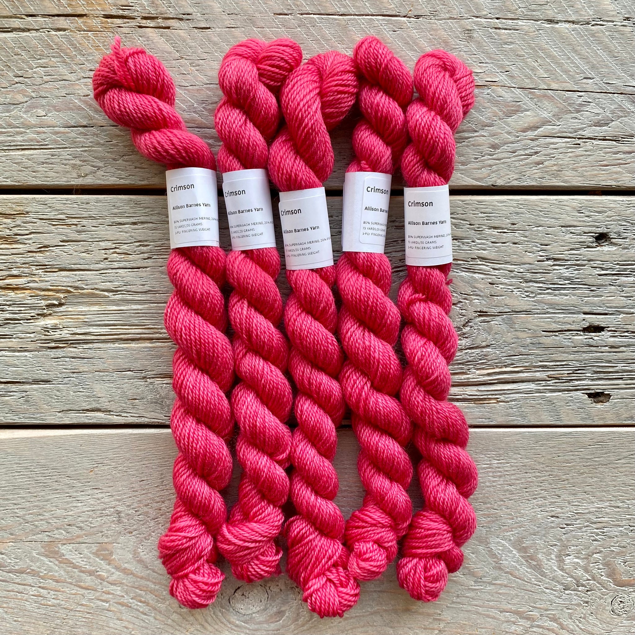 Crimson 20 gram mini skein