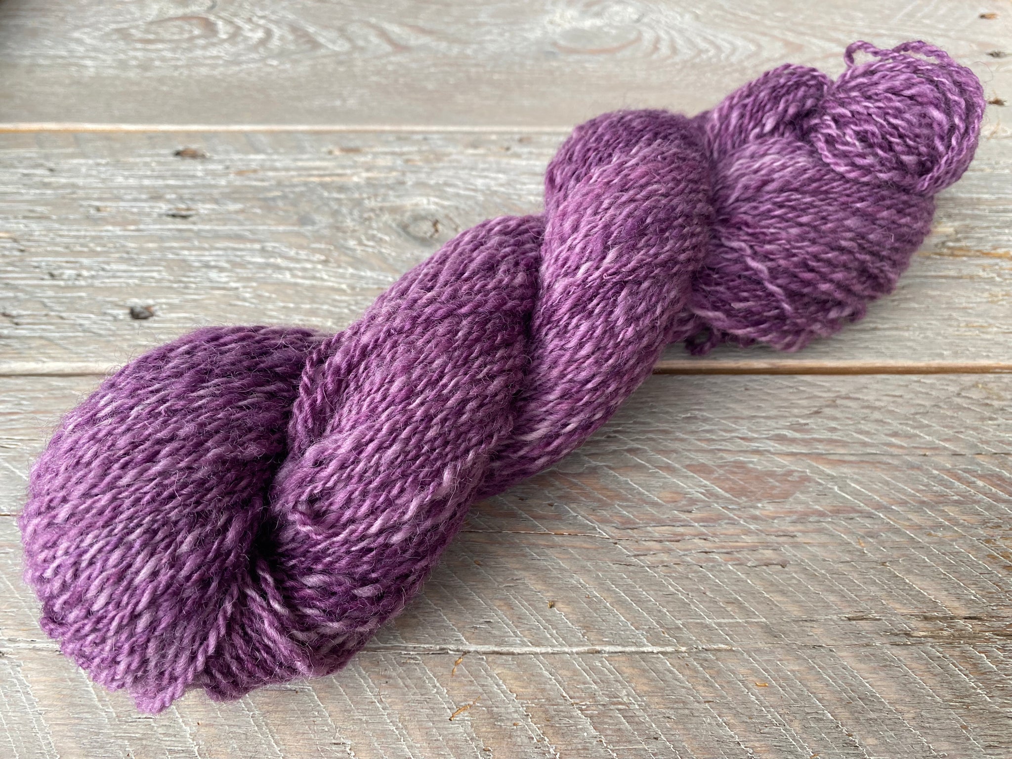 Handspun 100% Finn Sheep Purple