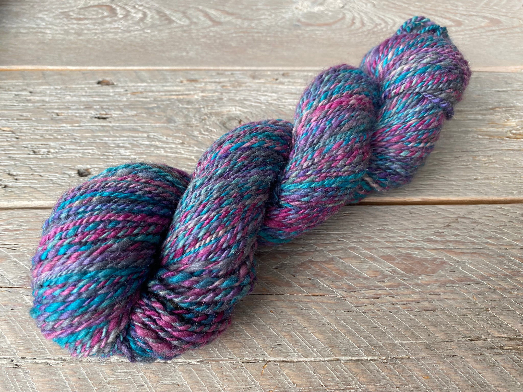 Handspun Merino Yak Silk Jewel Tones