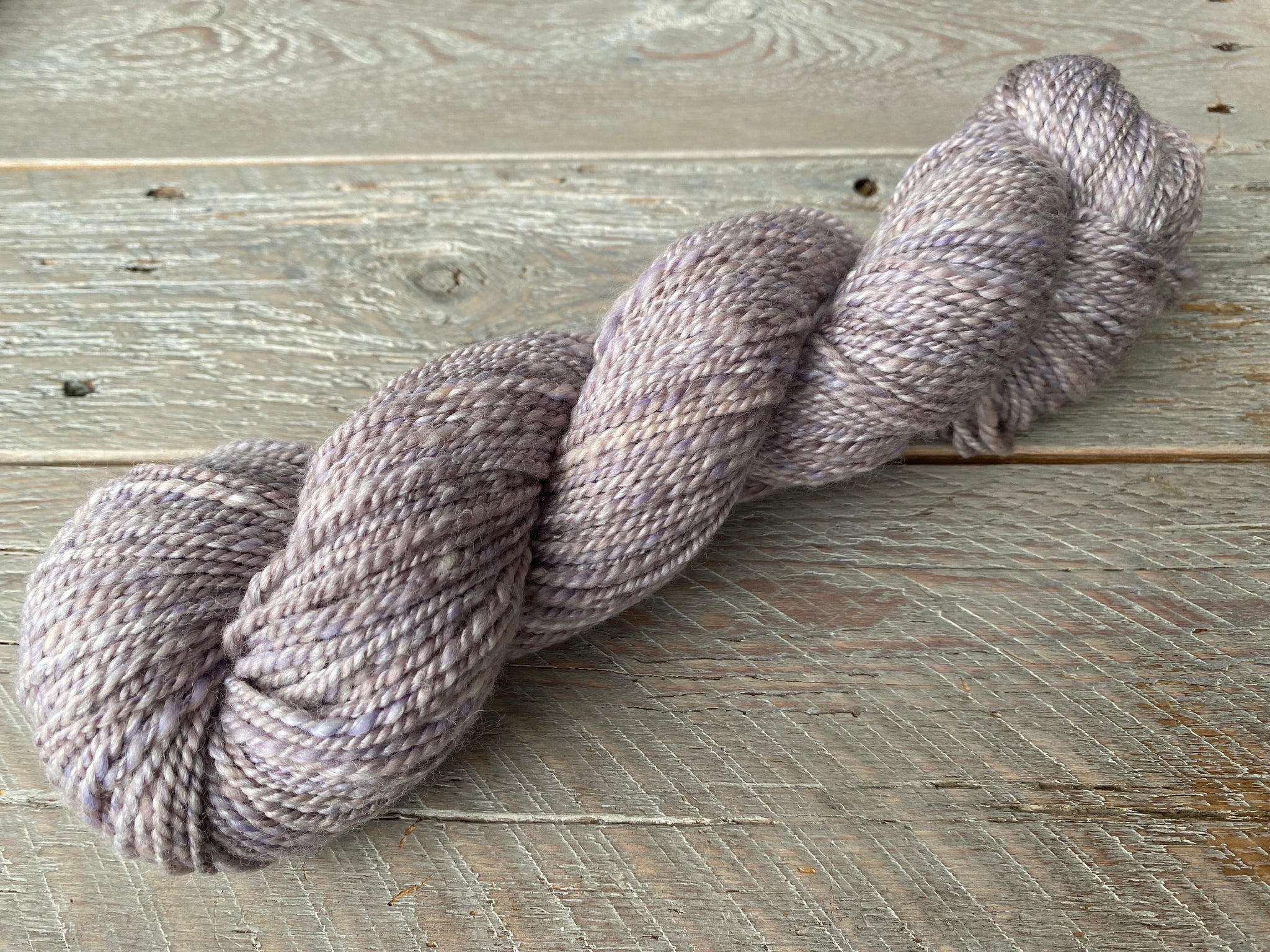 Handspun Merino Silk Pale Silver Purple