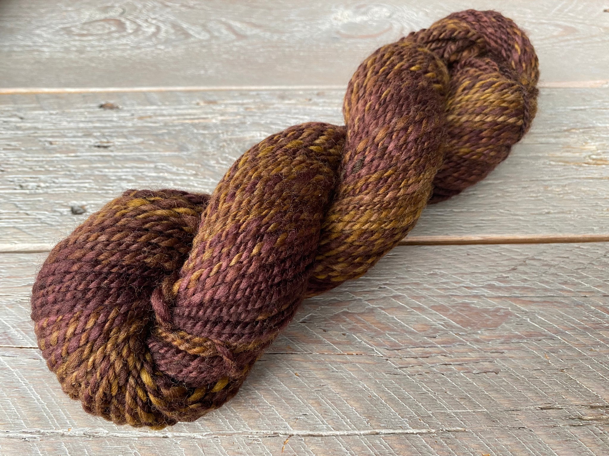 Handspun New Zealand Halfbred Brown Purple