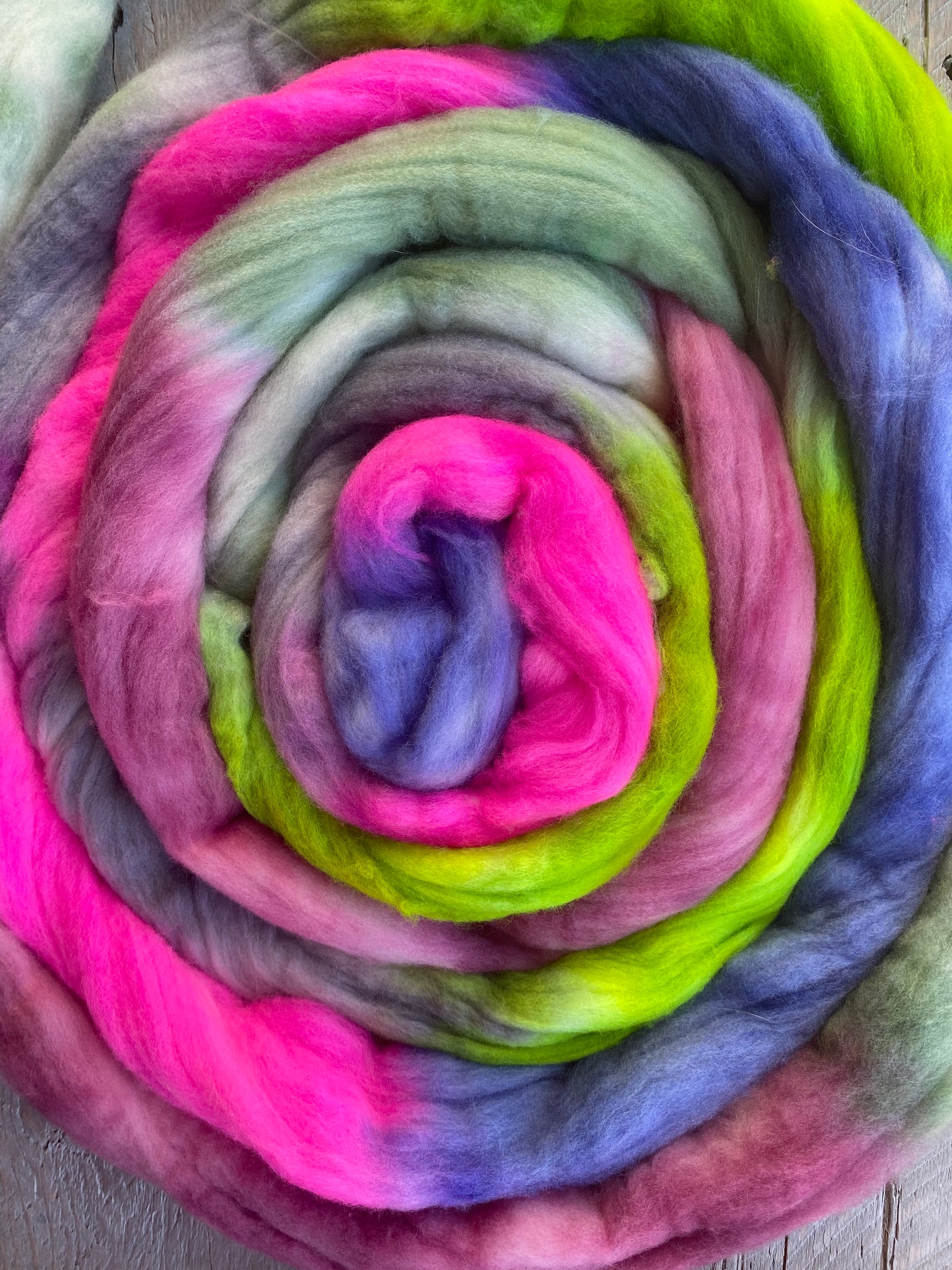 Darkle dyed Merino Wool Roving