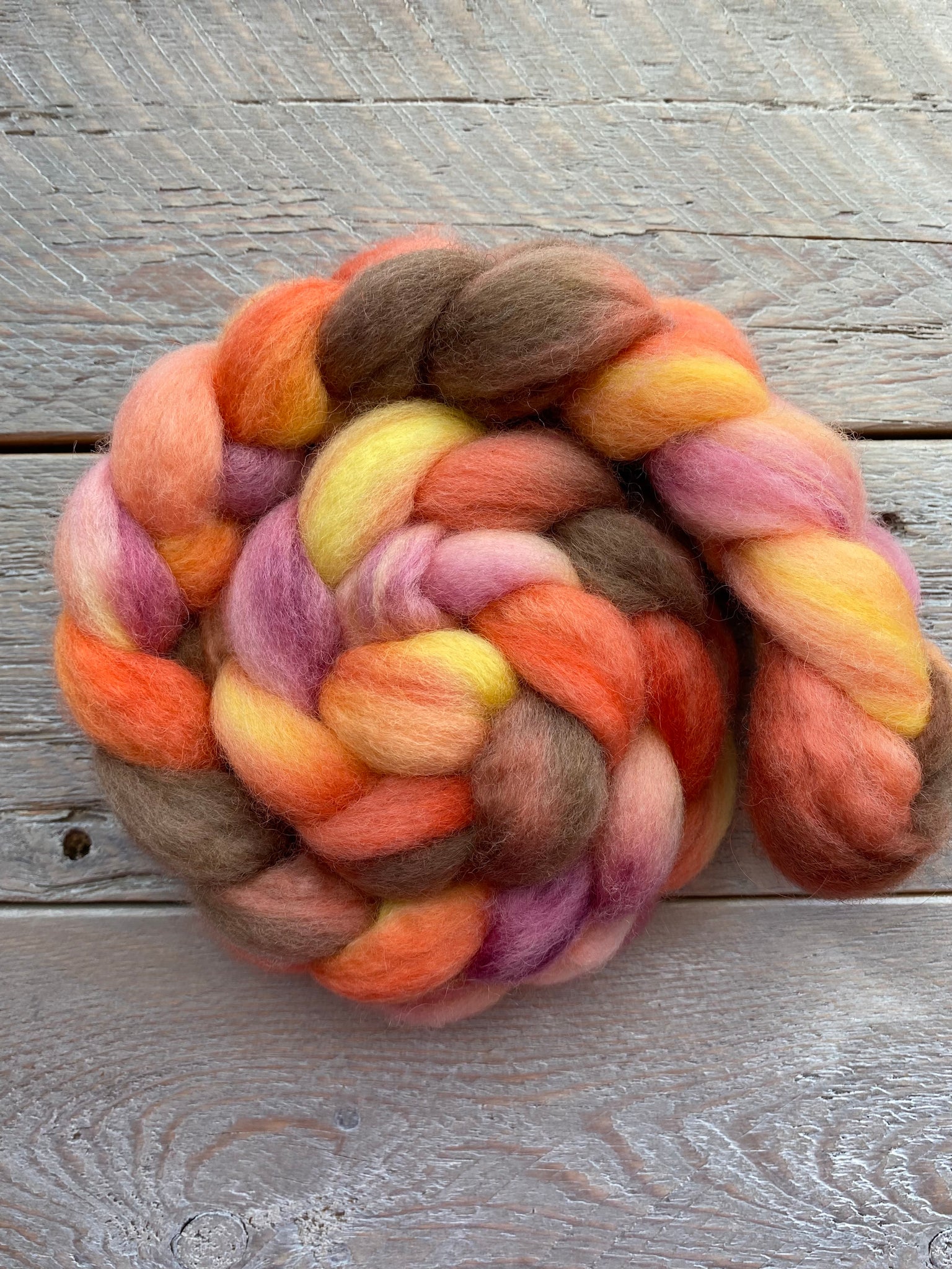 Candy dyed BFL Wool Roving